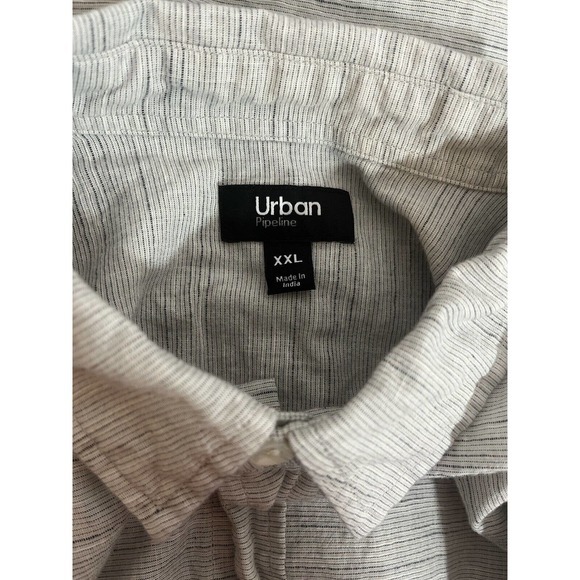 Urban Pipeline Mens Button Up Casual Linen Shirt Size‎ XXL - Picture 3 of 4